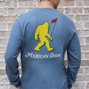 Sasquatch Golf Flag Simply Southern Long Sleeve Shirt Unisex